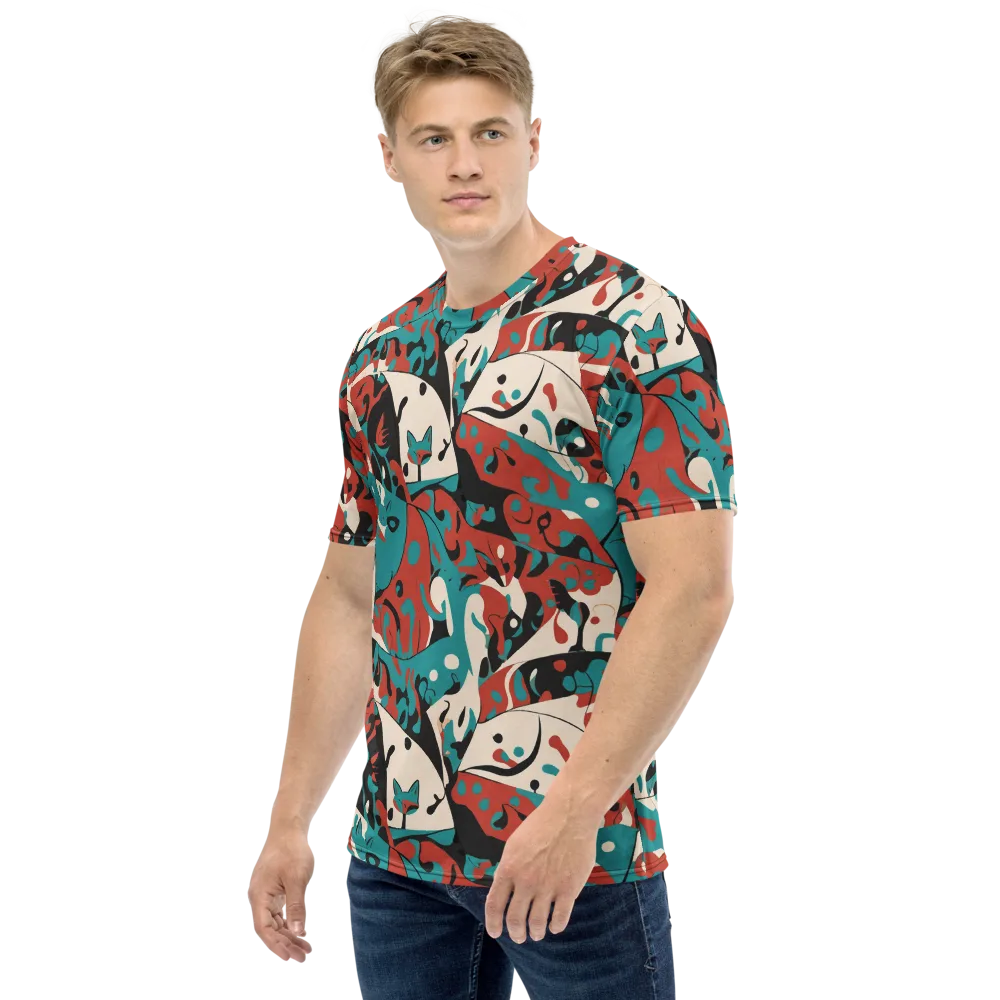 Coral Catwalk on Men's Crew Neck T-Shirt — Left