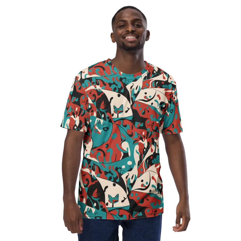 Coral Catwalk on Men's Crew Neck T-Shirt — Front