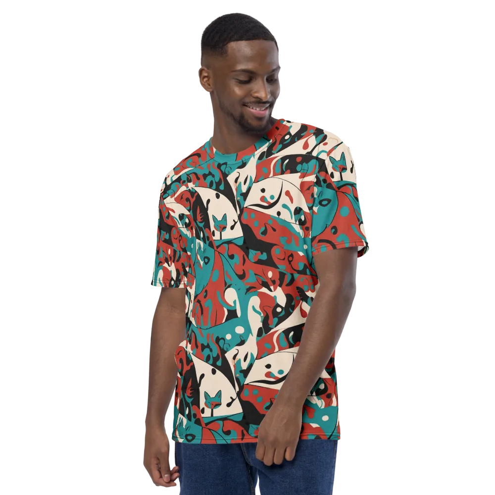 Coral Catwalk on Men's Crew Neck T-Shirt — Left