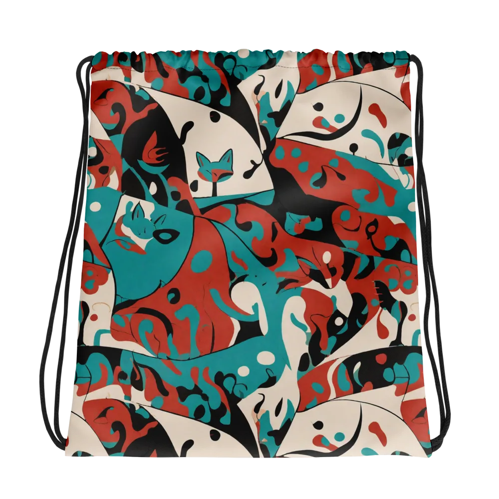 Coral Catwalk on Drawstring Bag — Photo