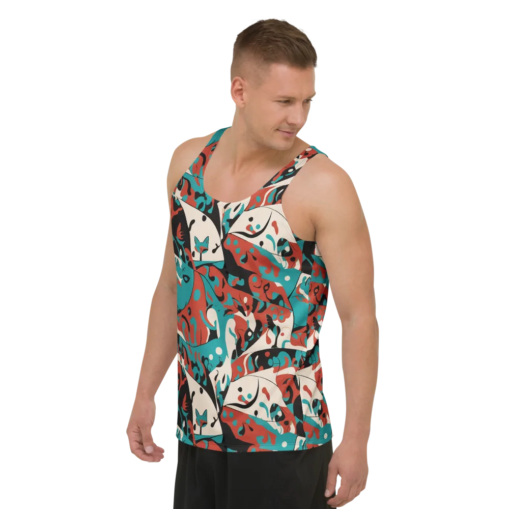 Coral Catwalk on Men's Tank Top — Left Front