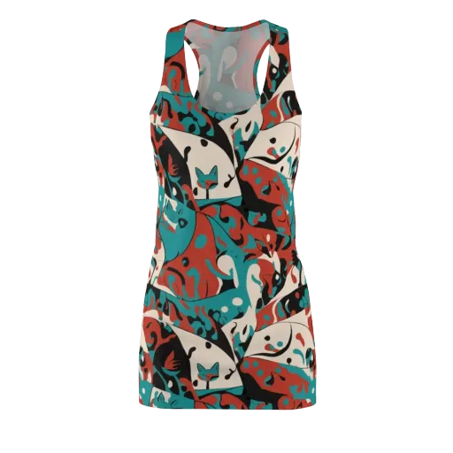 Coral Catwalk on a Racerback Dress