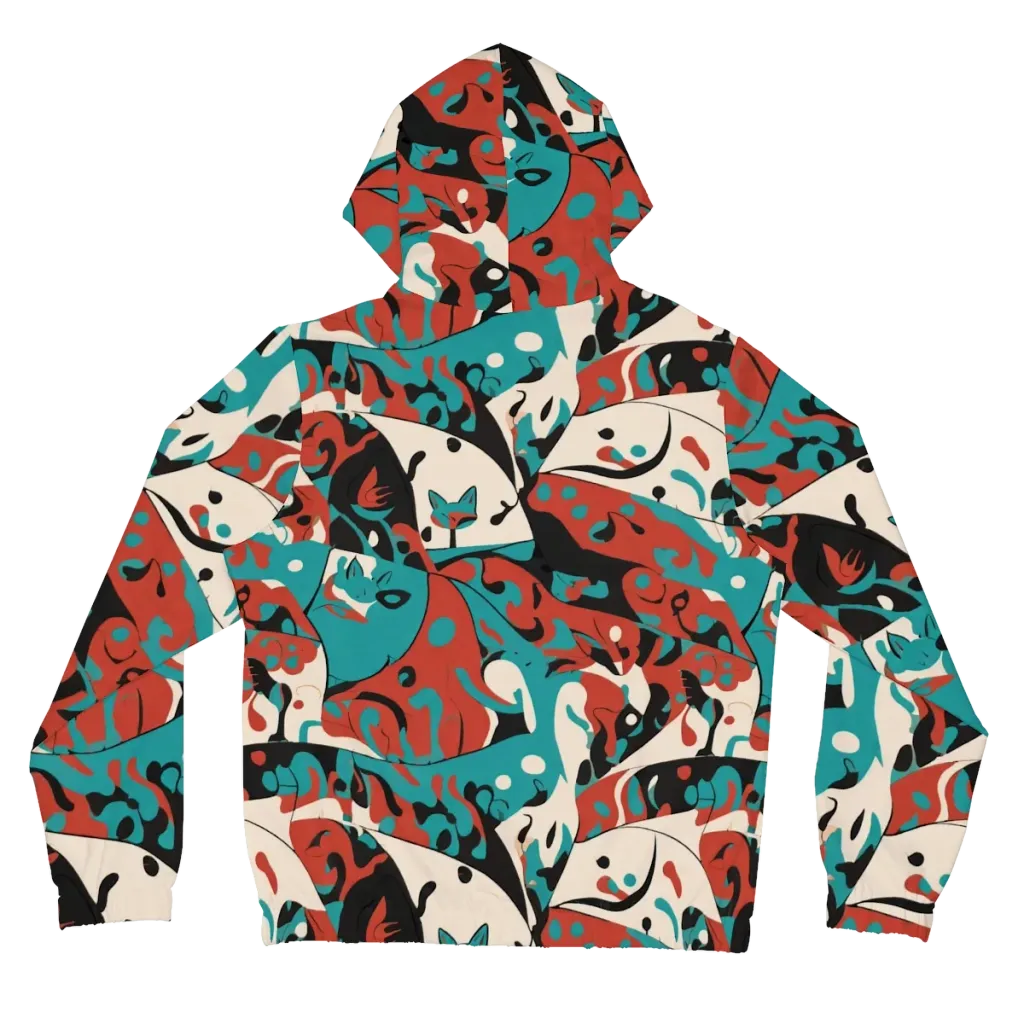 Coral Catwalk on Women's Full-Zip Hoodie — Back
