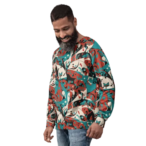 Coral Catwalk on a Sweatshirt