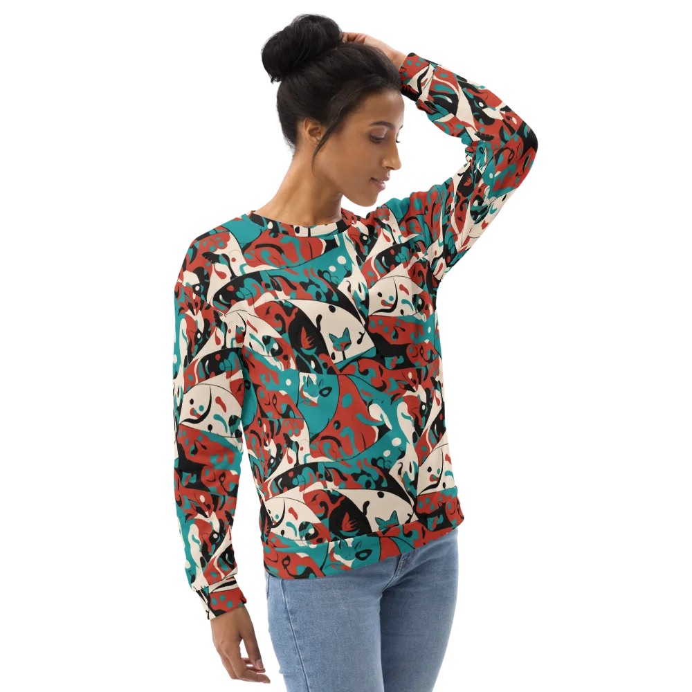 Coral Catwalk on Sweatshirt — Right Front