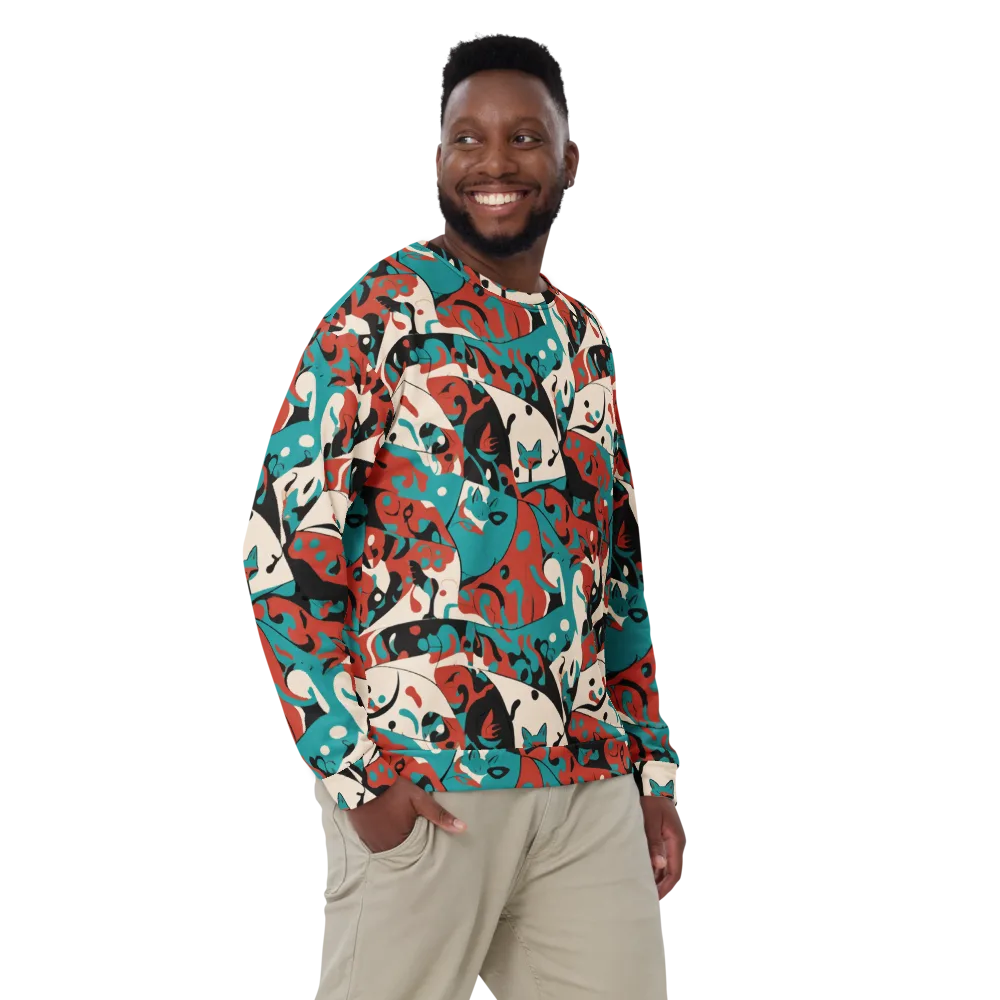 Coral Catwalk on Sweatshirt — Front