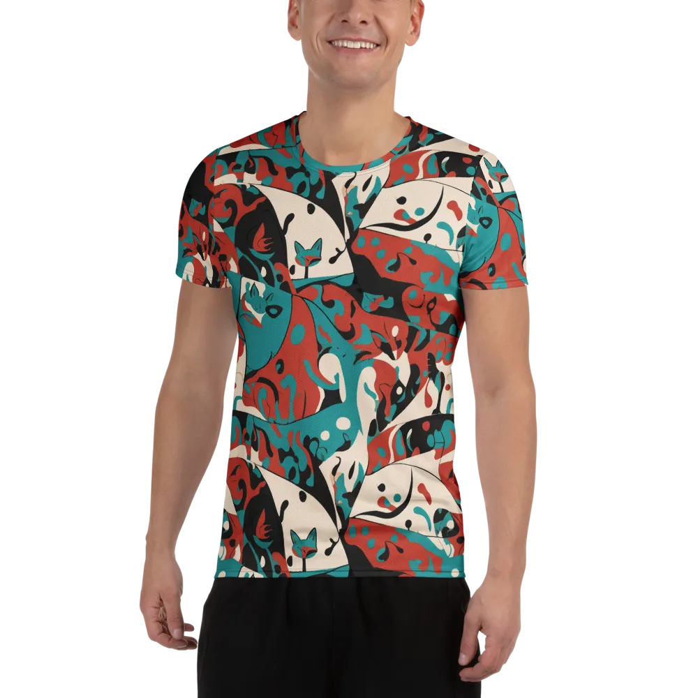 Coral Catwalk on Men's Athletic T-Shirt — Front