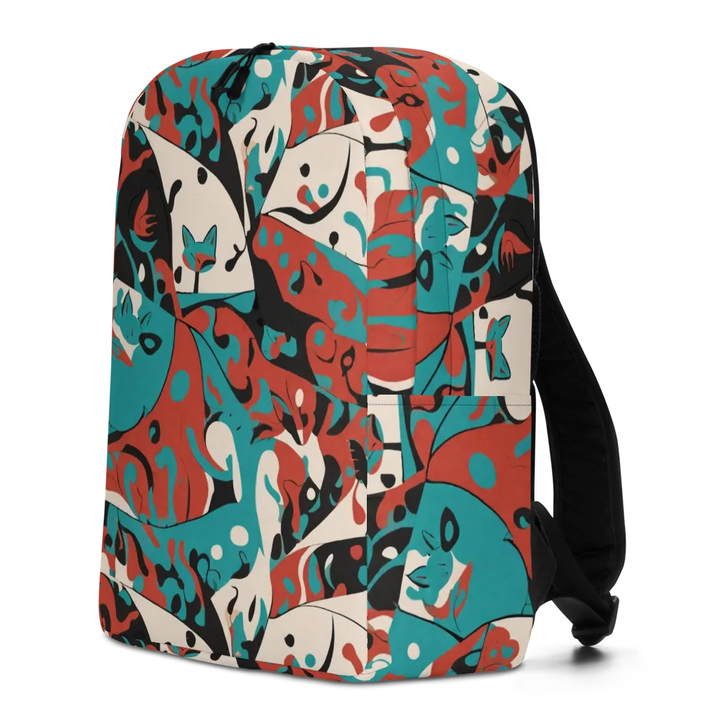Coral Catwalk on Minimalist Backpack — Left