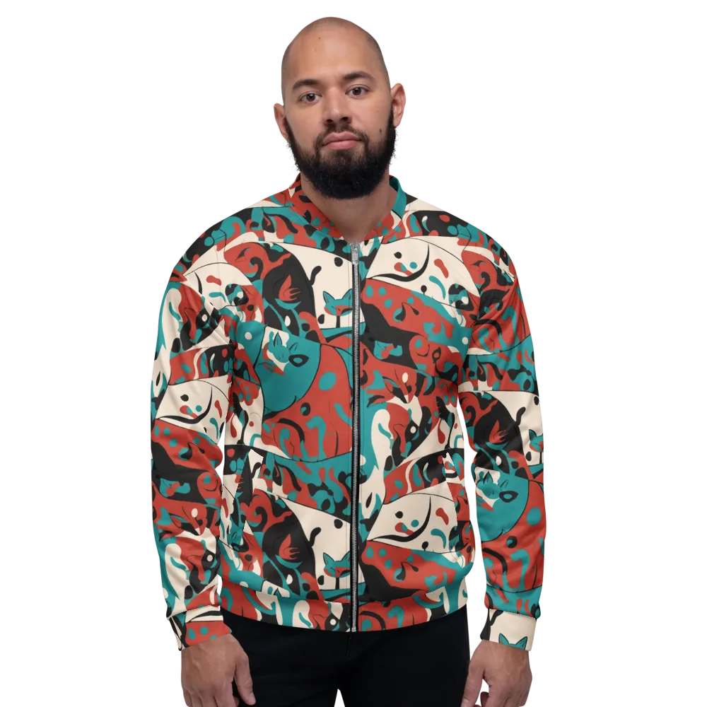 Coral Catwalk on Bomber Jacket — Front