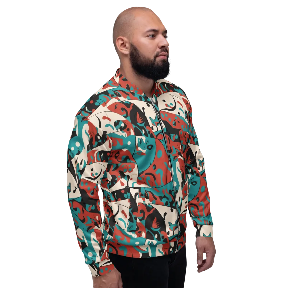 Coral Catwalk on Bomber Jacket — Right