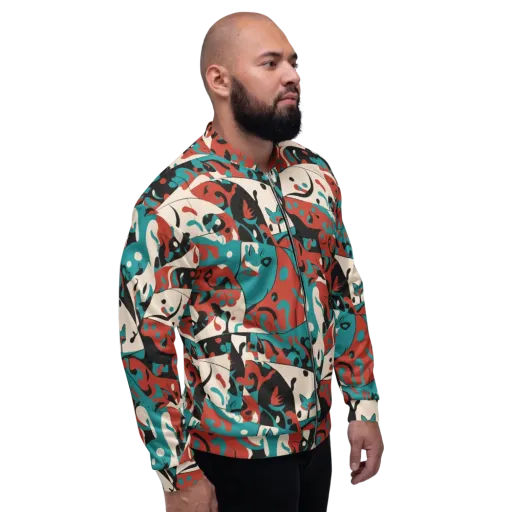 Coral Catwalk on a Bomber Jacket