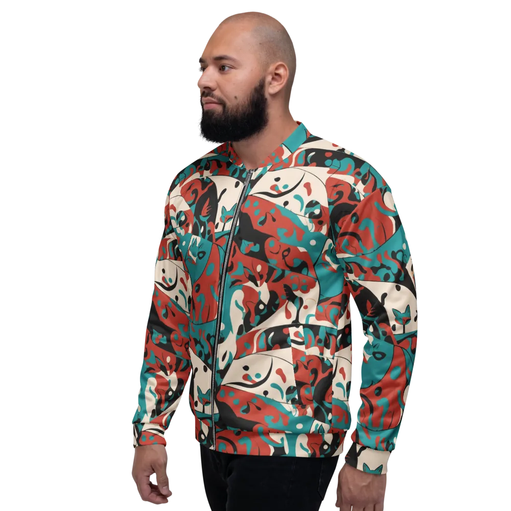 Coral Catwalk on Bomber Jacket — Left