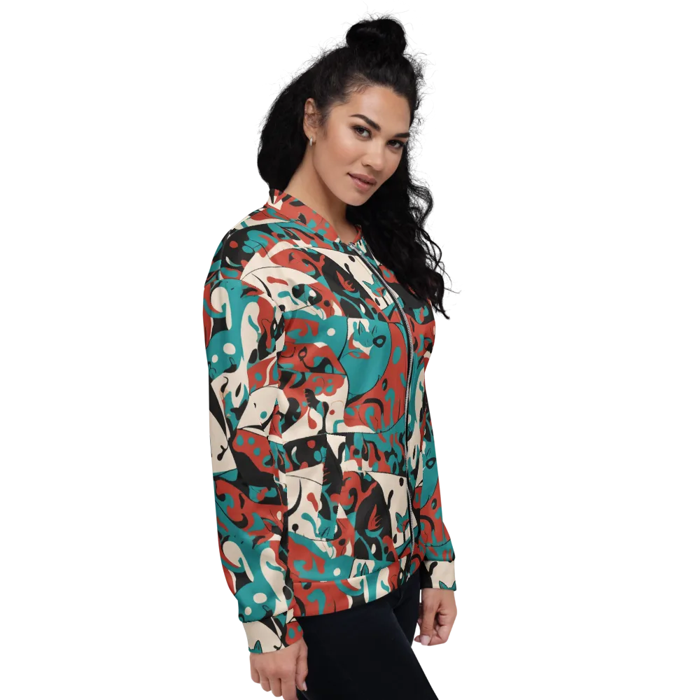 Coral Catwalk on Bomber Jacket — Right