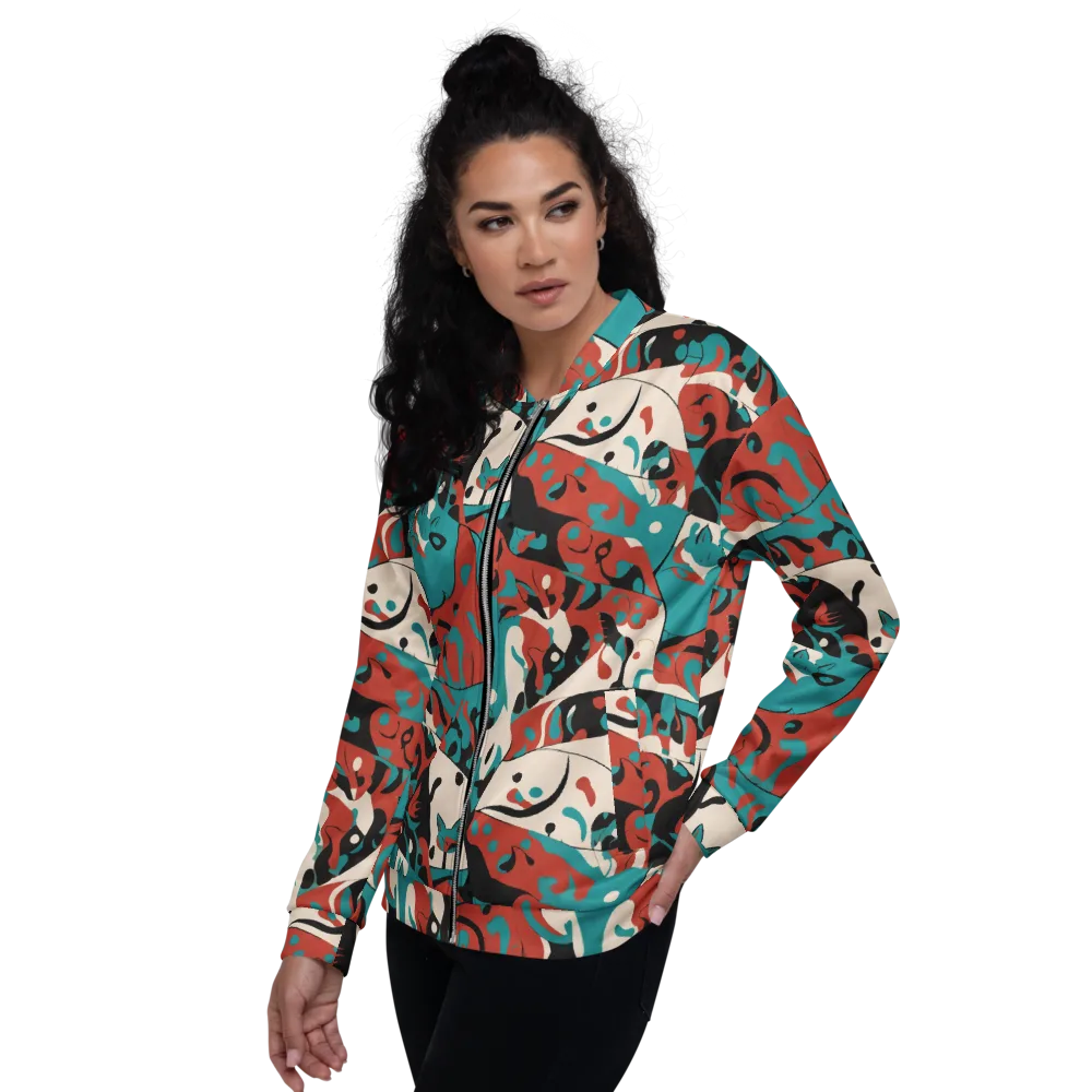 Coral Catwalk on Bomber Jacket — Left