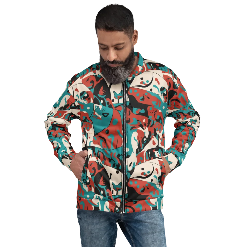 Coral Catwalk on Bomber Jacket — Front