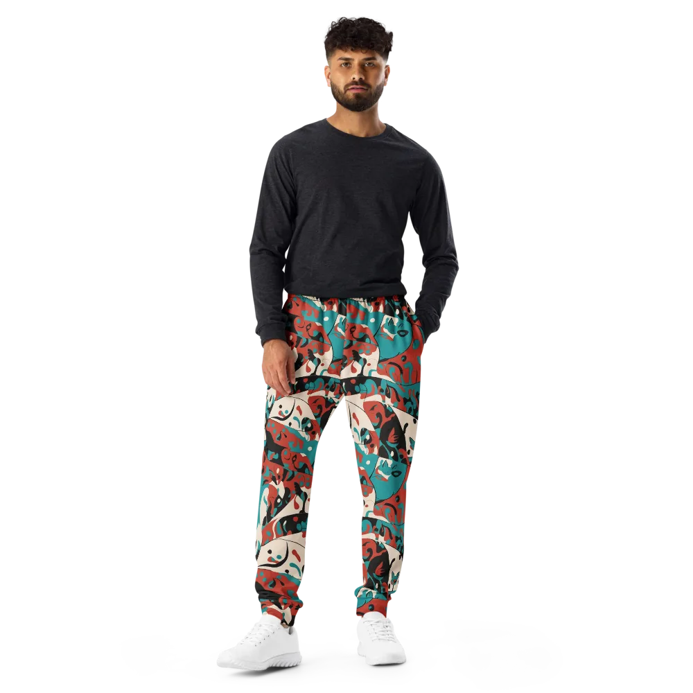Coral Catwalk on Men's Joggers — Front