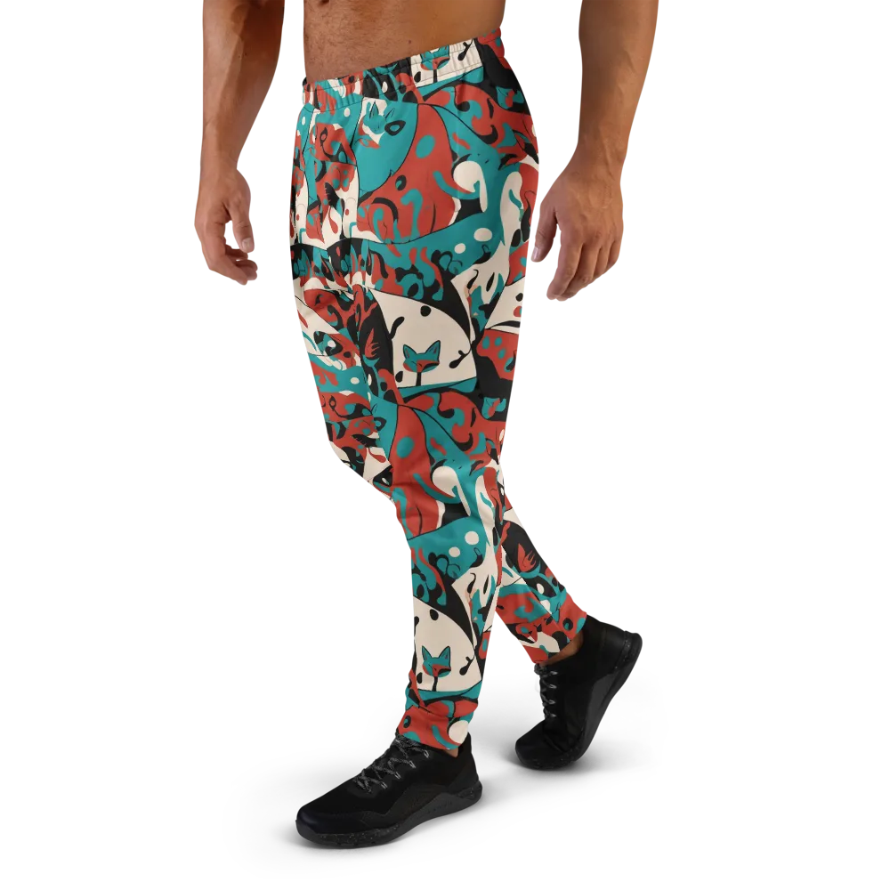 Coral Catwalk on Men's Joggers — Left