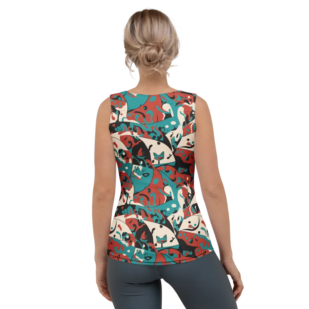 Coral Catwalk on Women's Tank Top — Back
