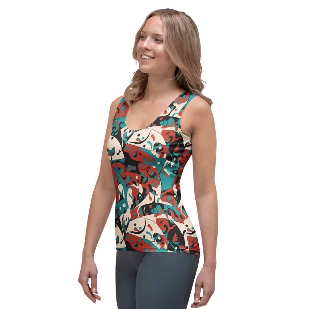 Coral Catwalk on Women's Tank Top — Left Front