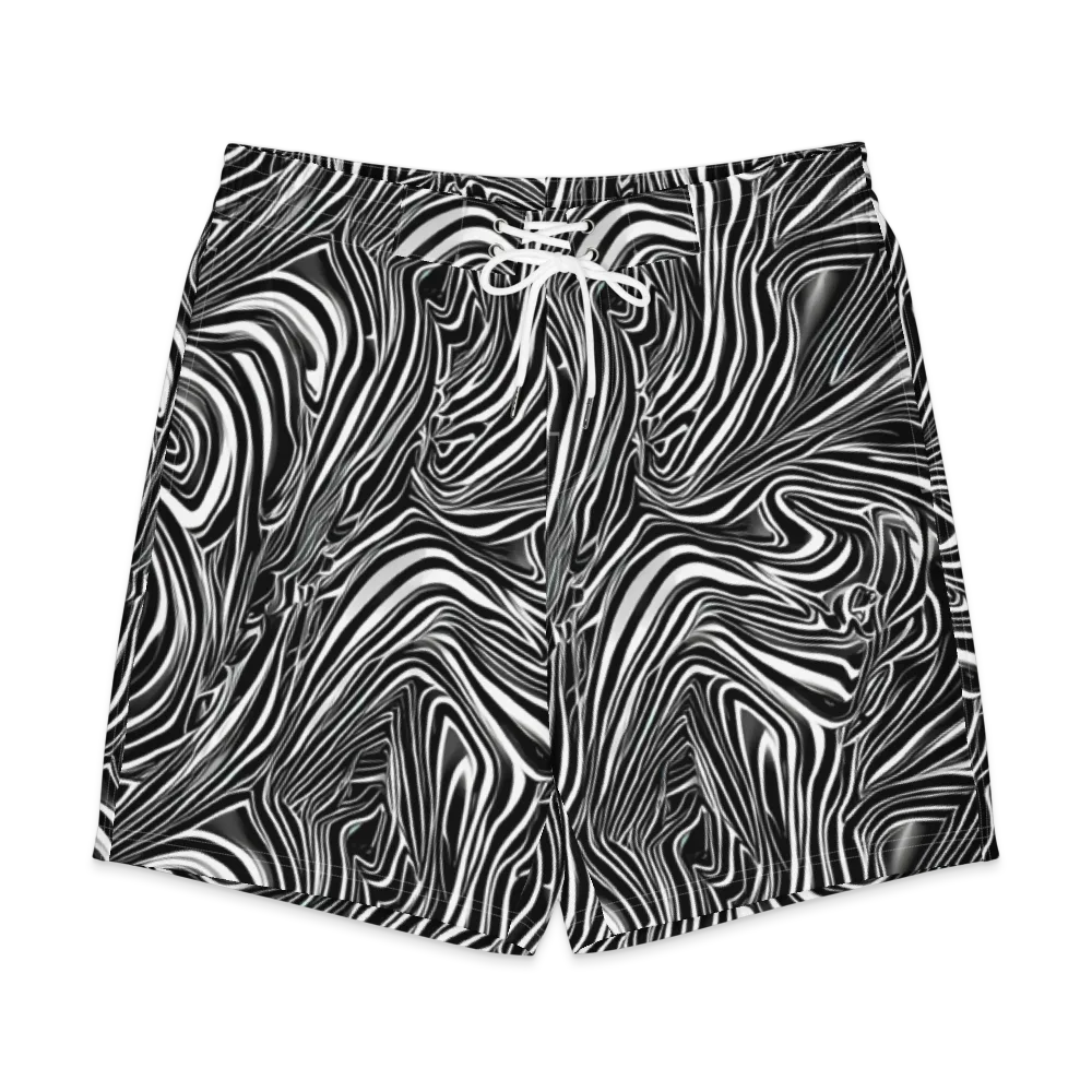 Monochrome Vortex on Men's Board Shorts — Front