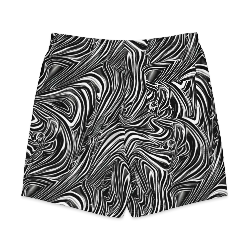 Monochrome Vortex on Men's Board Shorts — Back