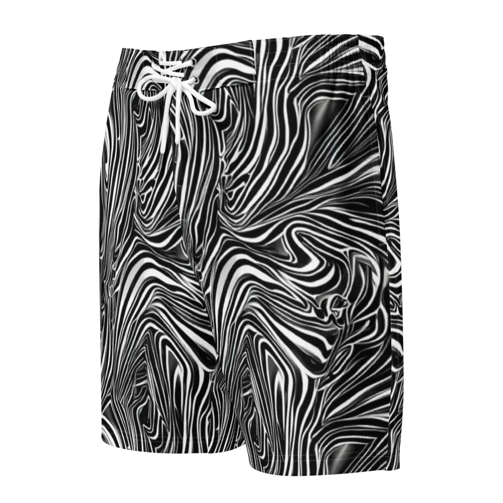 Monochrome Vortex on Men's Board Shorts — Front