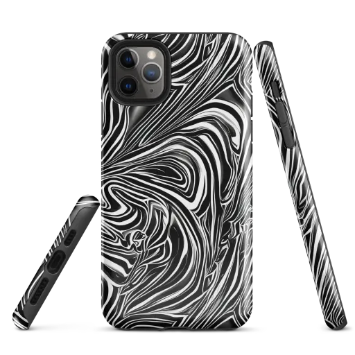 Monochrome Vortex on a Tough Case for iPhone®