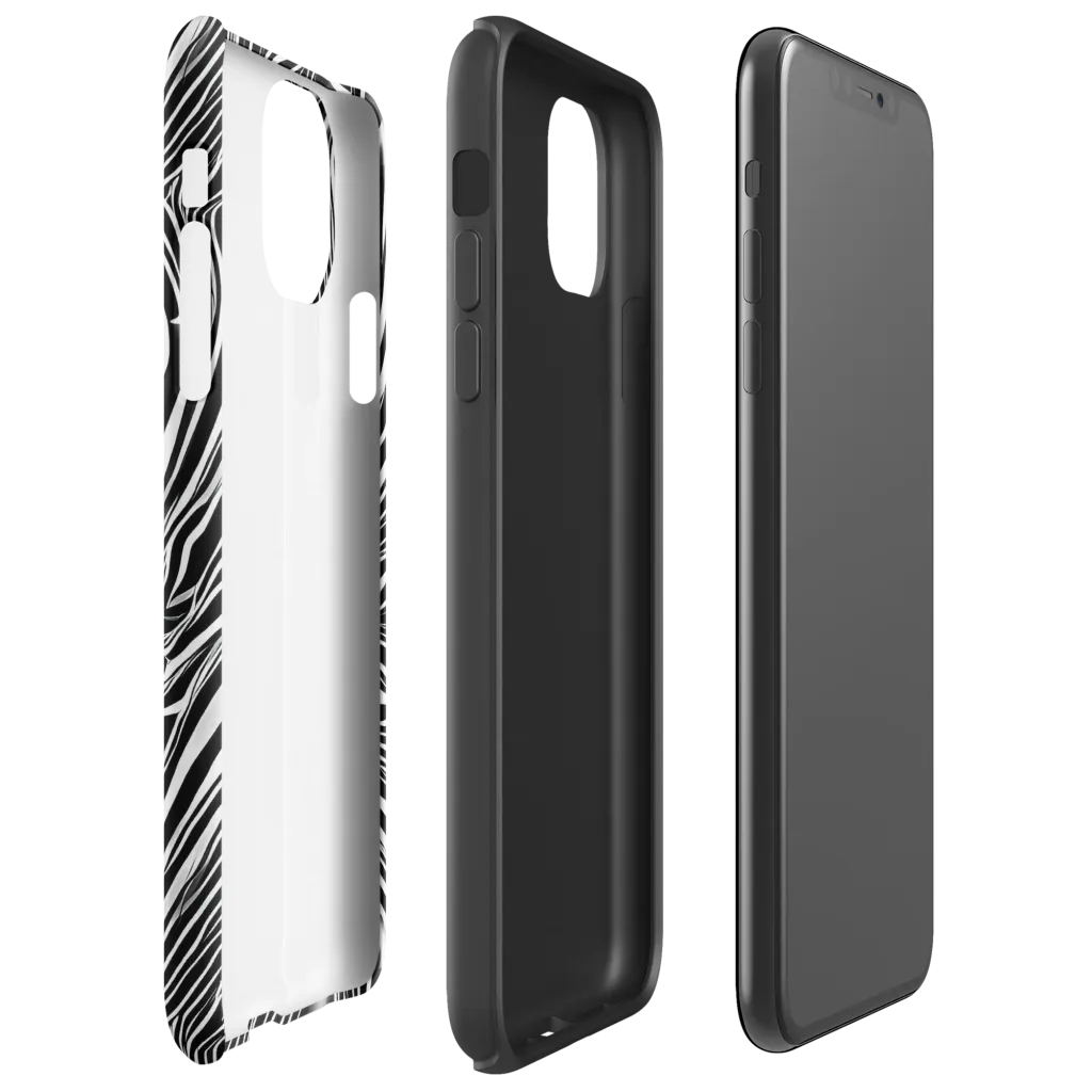 Monochrome Vortex on Tough Case for iPhone® — Right