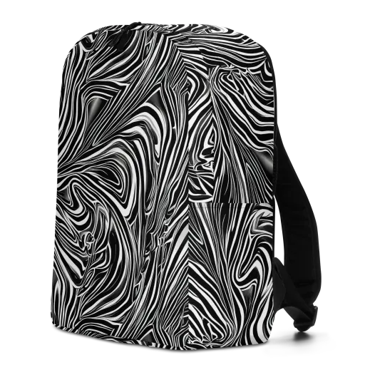 Monochrome Vortex on a Minimalist Backpack