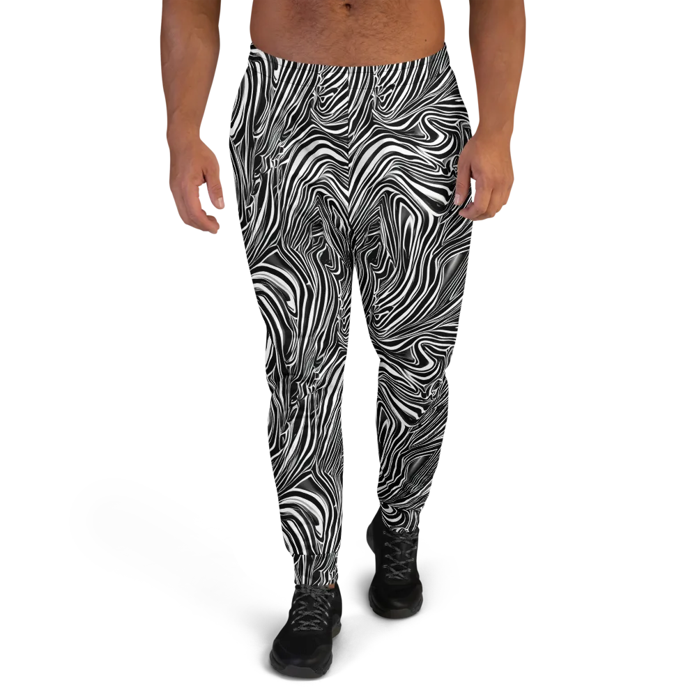 Monochrome Vortex on Men's Joggers — Front