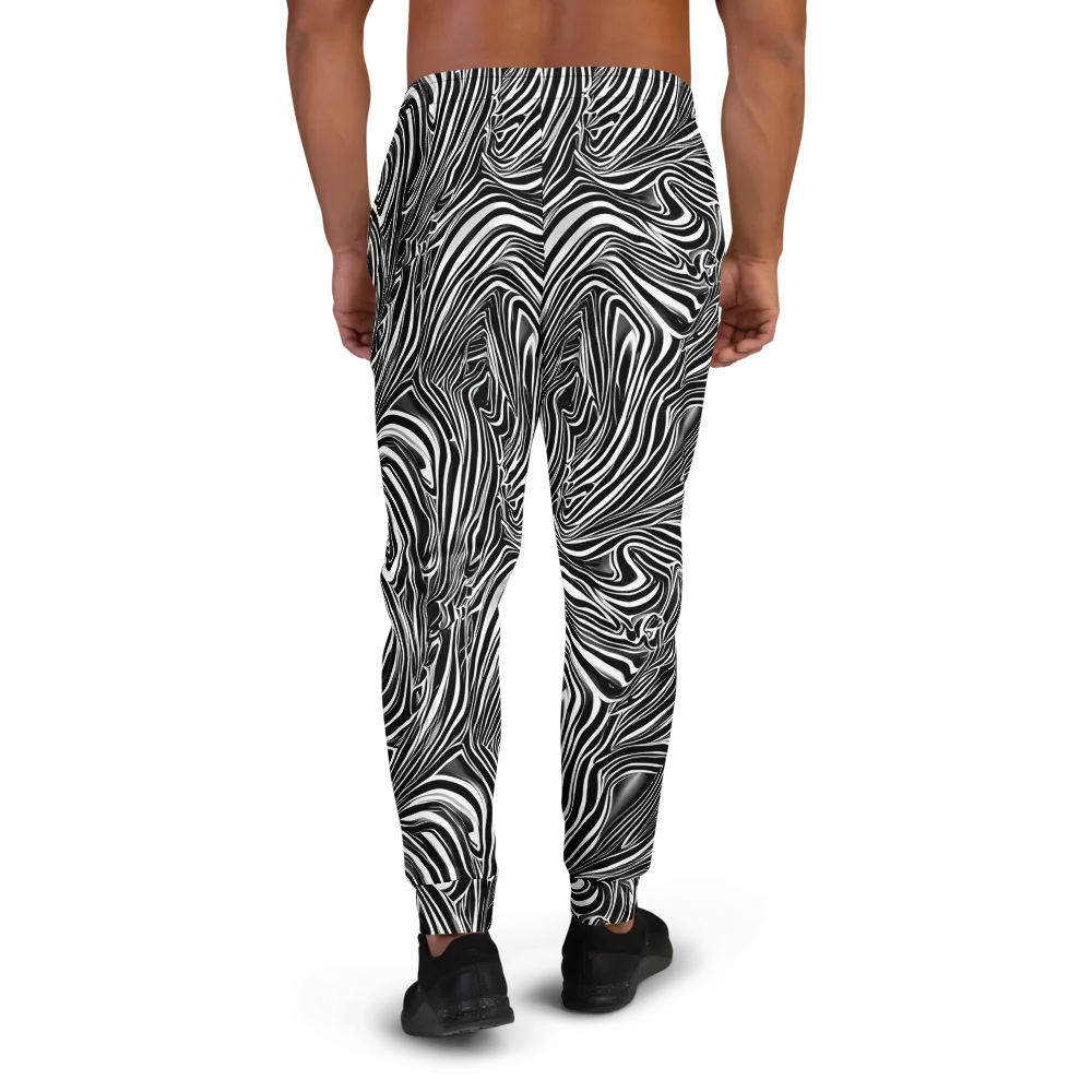 Monochrome Vortex on Men's Joggers — Back