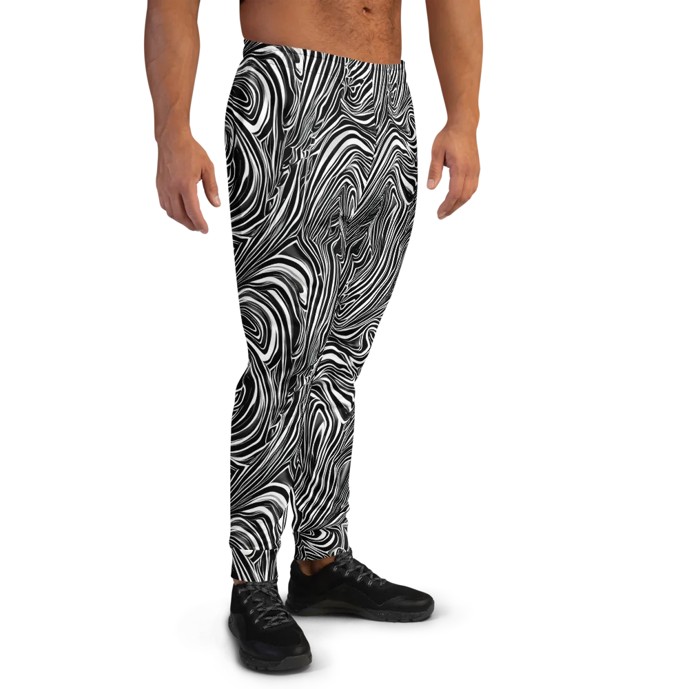 Monochrome Vortex on Men's Joggers — Right