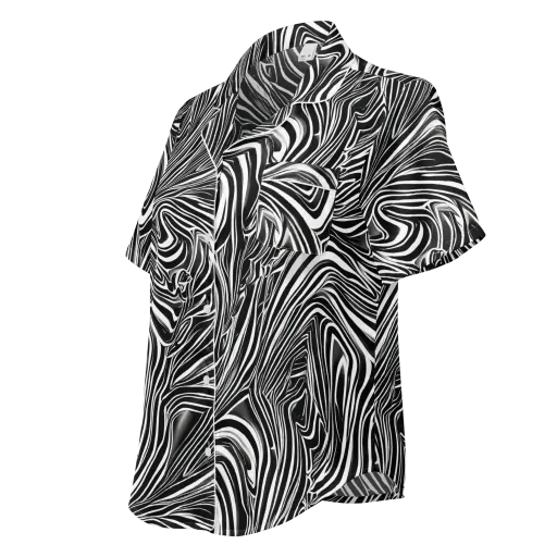 Monochrome Vortex on a Women's Short Sleeve Pajama Top