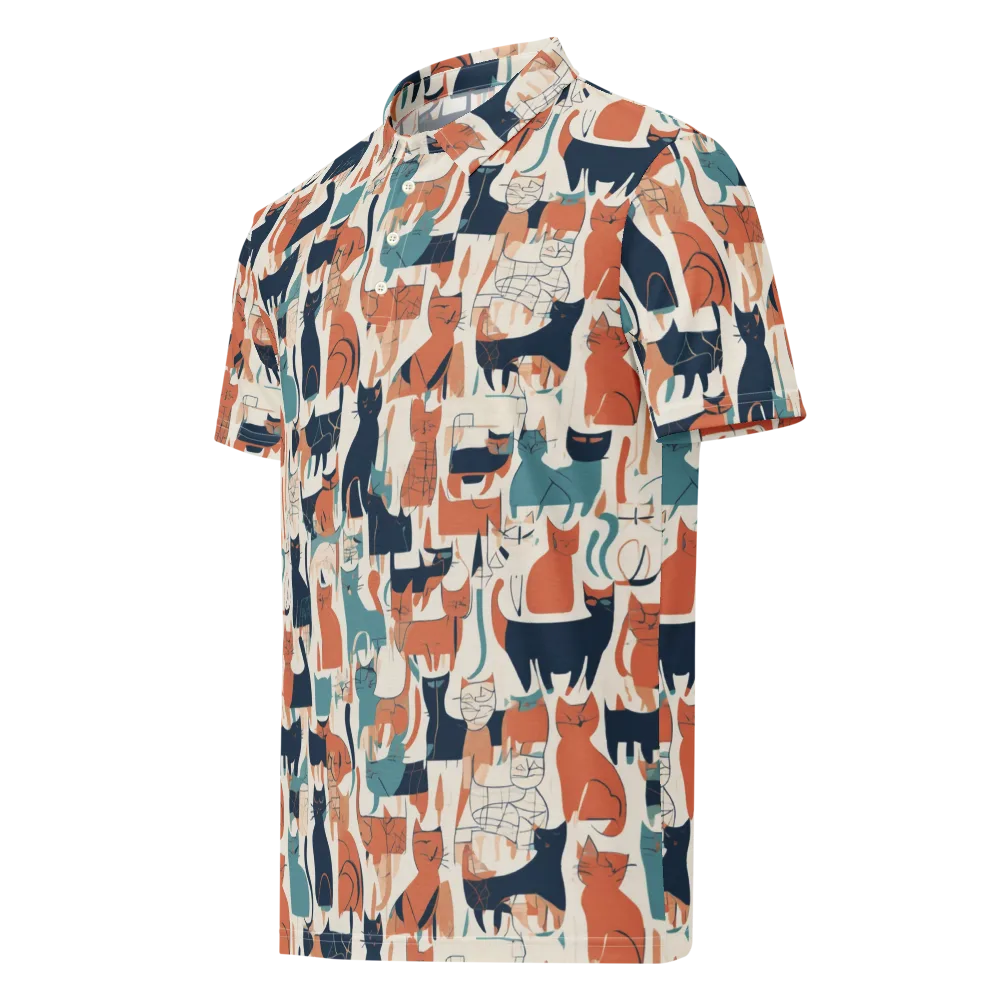Catwalk Chorus on Men's Slim Fit Polo Shirt — Left Front