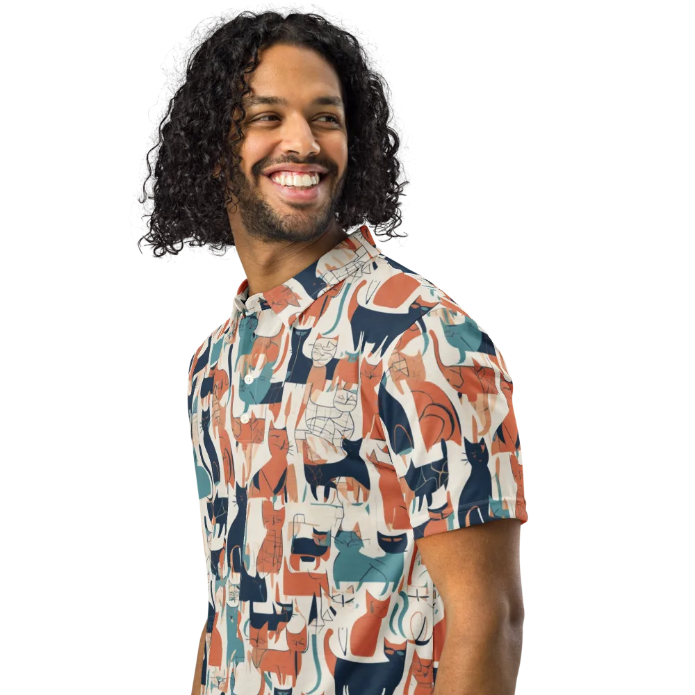 Catwalk Chorus on Men's Slim Fit Polo Shirt — Left Front
