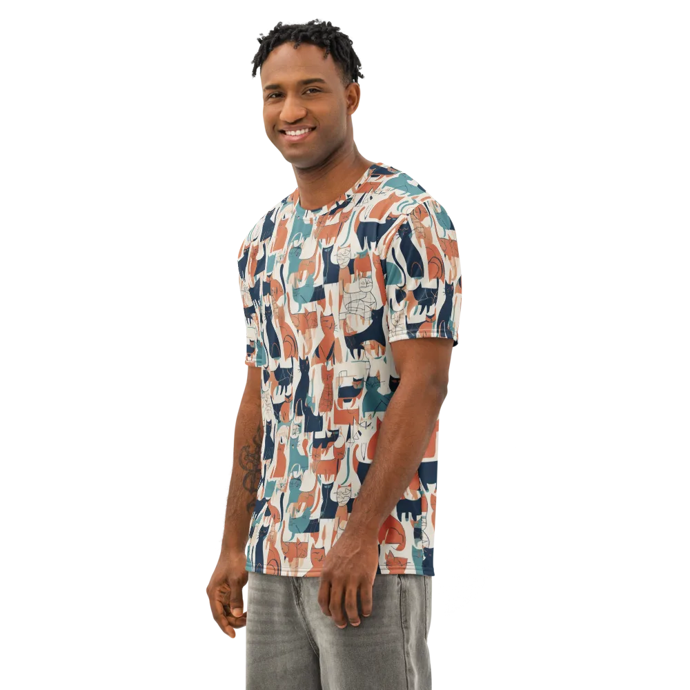 Catwalk Chorus on Men's Cotton Crew Neck T-Shirt — Left Front