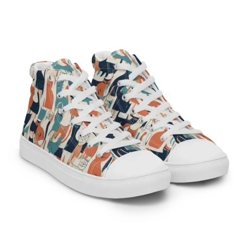 Catwalk Chorus on a Men's High Top Canvas Shoes