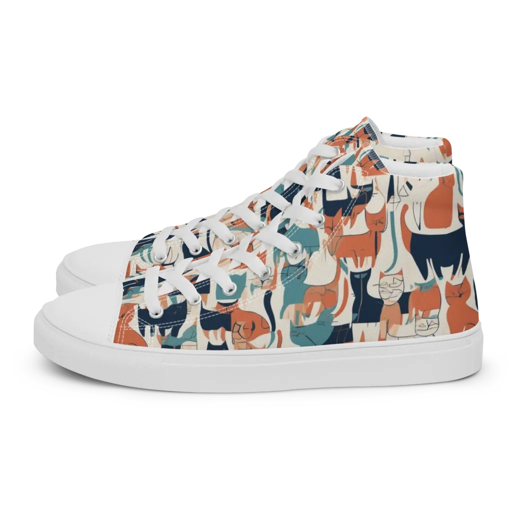 Catwalk Chorus on Women's High Top Canvas Shoes — Left