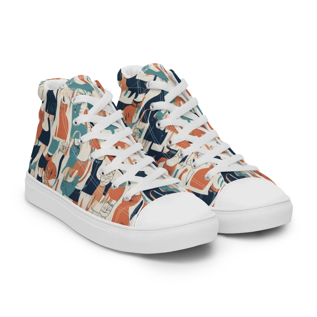 Catwalk Chorus on Women's High Top Canvas Shoes — Right Front