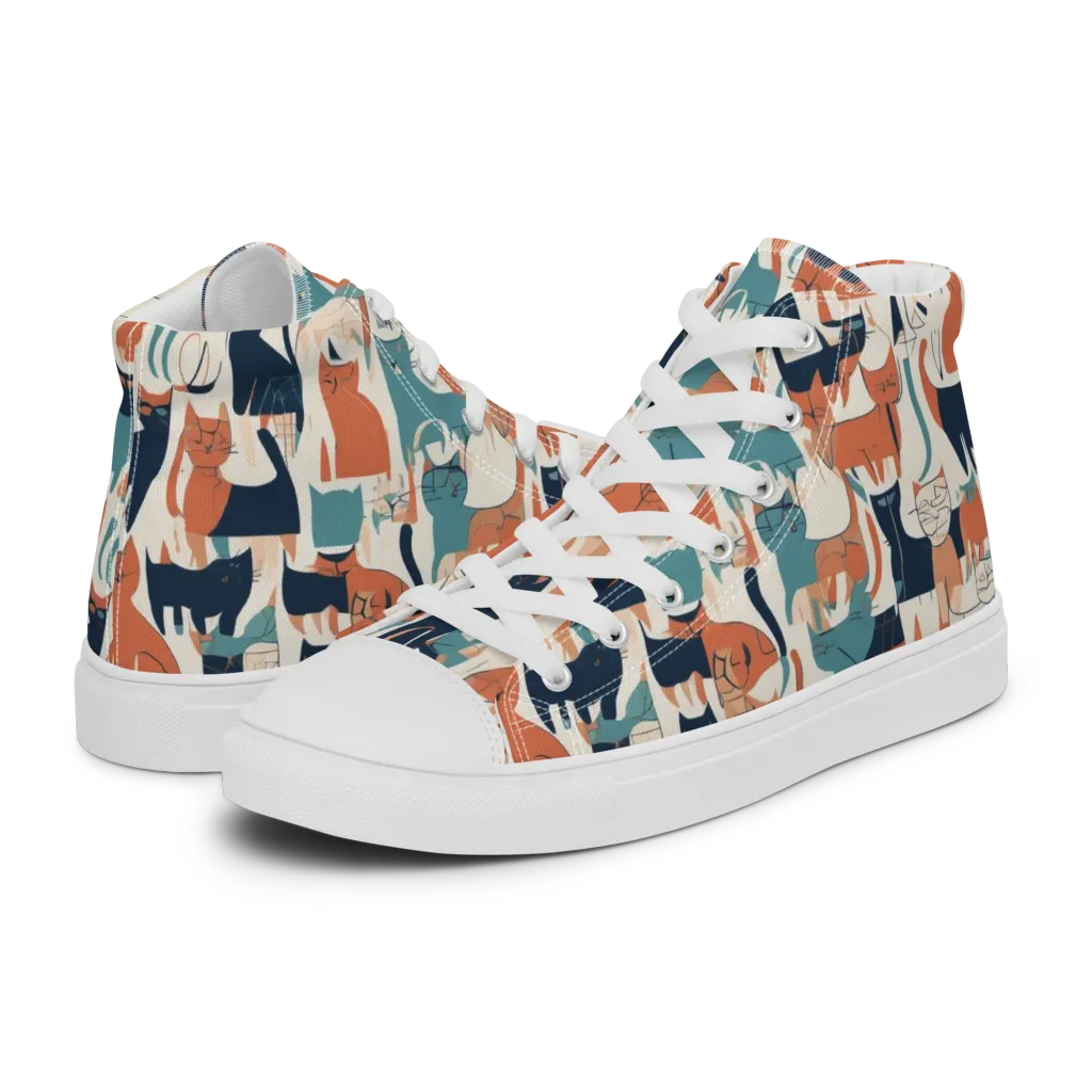 Catwalk Chorus on Women's High Top Canvas Shoes — Left