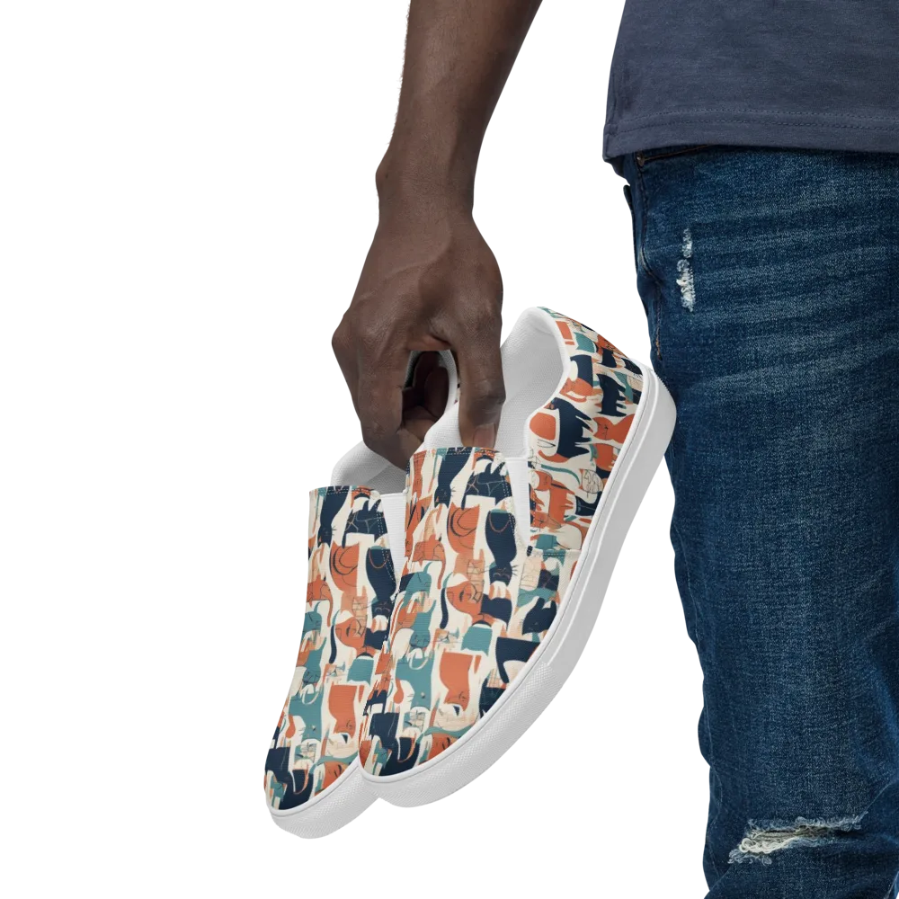 Catwalk Chorus on Men's Slip-On Canvas Shoes — Left Front