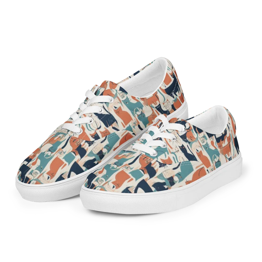 Catwalk Chorus on Men's Lace-Up Canvas Shoes — Left Front
