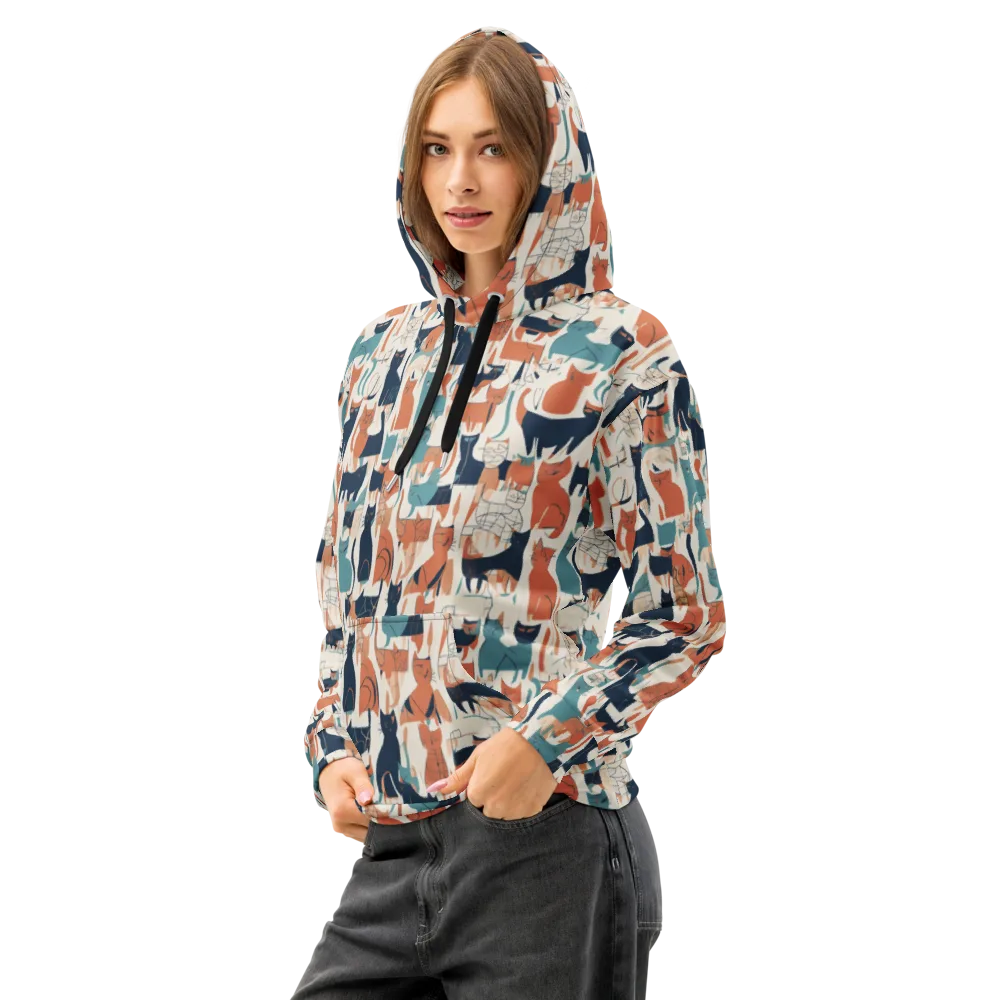 Catwalk Chorus on Cotton Hoodie — Left Front