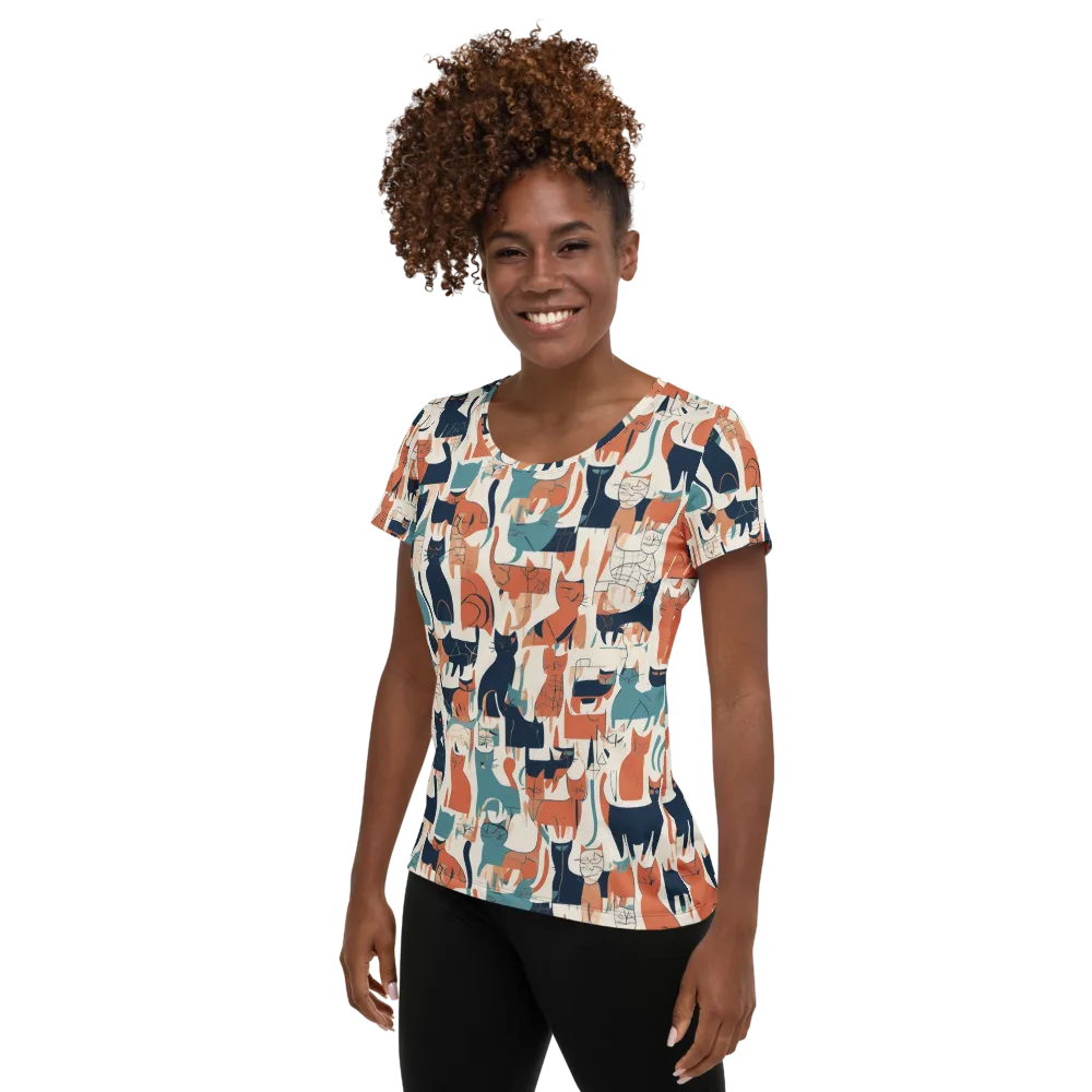 Catwalk Chorus on Women's Athletic T-Shirt — Left