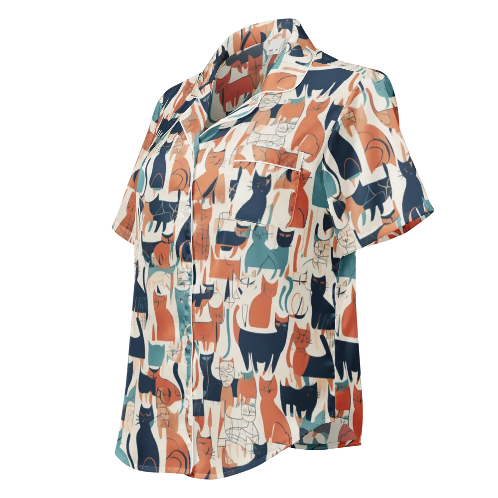Catwalk Chorus on Women's Short Sleeve Pajama Top — Left Front