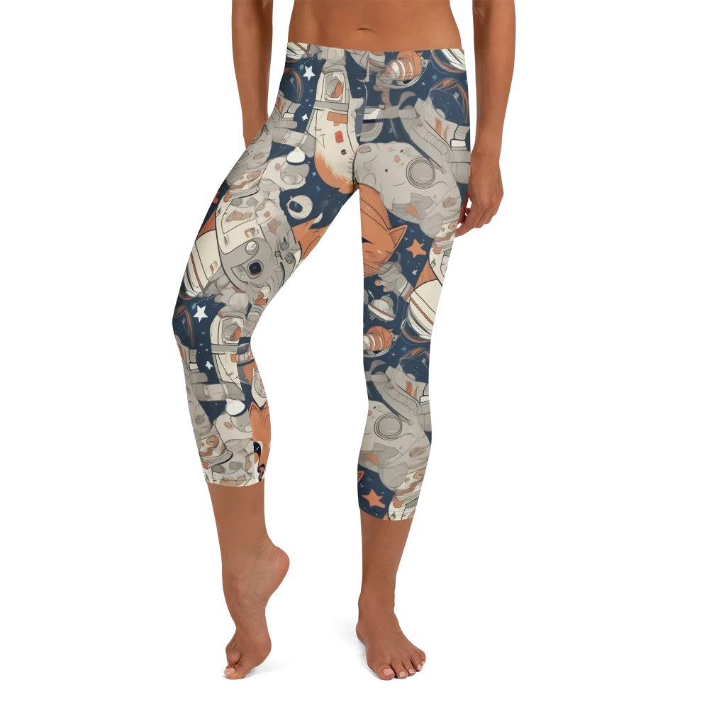 Astrocat Assembly on Capri Leggings — Front