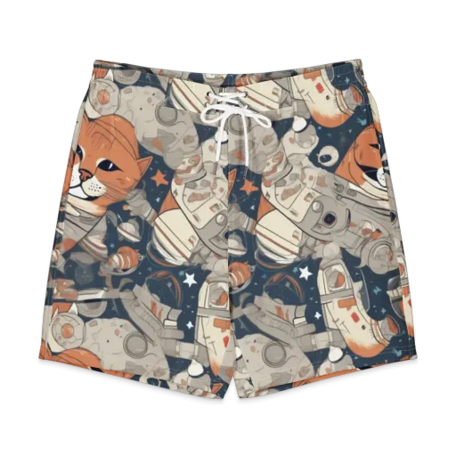 Astrocat Assembly on a Men's Board Shorts