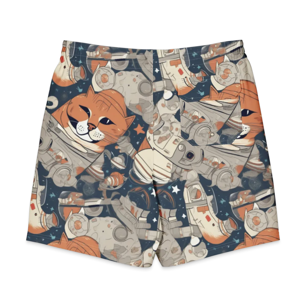 Astrocat Assembly on Men's Board Shorts — Back