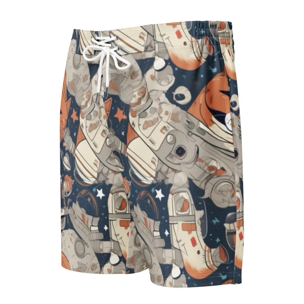 Astrocat Assembly on Men's Board Shorts — Front