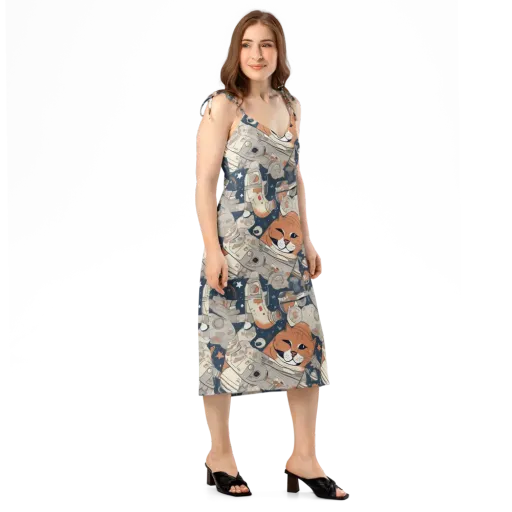 Astrocat Assembly on a Slip Dress